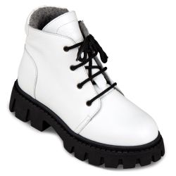 TW-518 (цв.8-белый/черный) Ботинки ортопедические малосложные