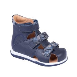 TW-274 (цв.17-синий комбинир) Туфли (закр.нос,выс.задник,нат.кожа,съемн.стел)